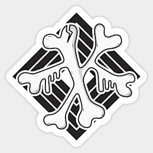 bones melt Sticker